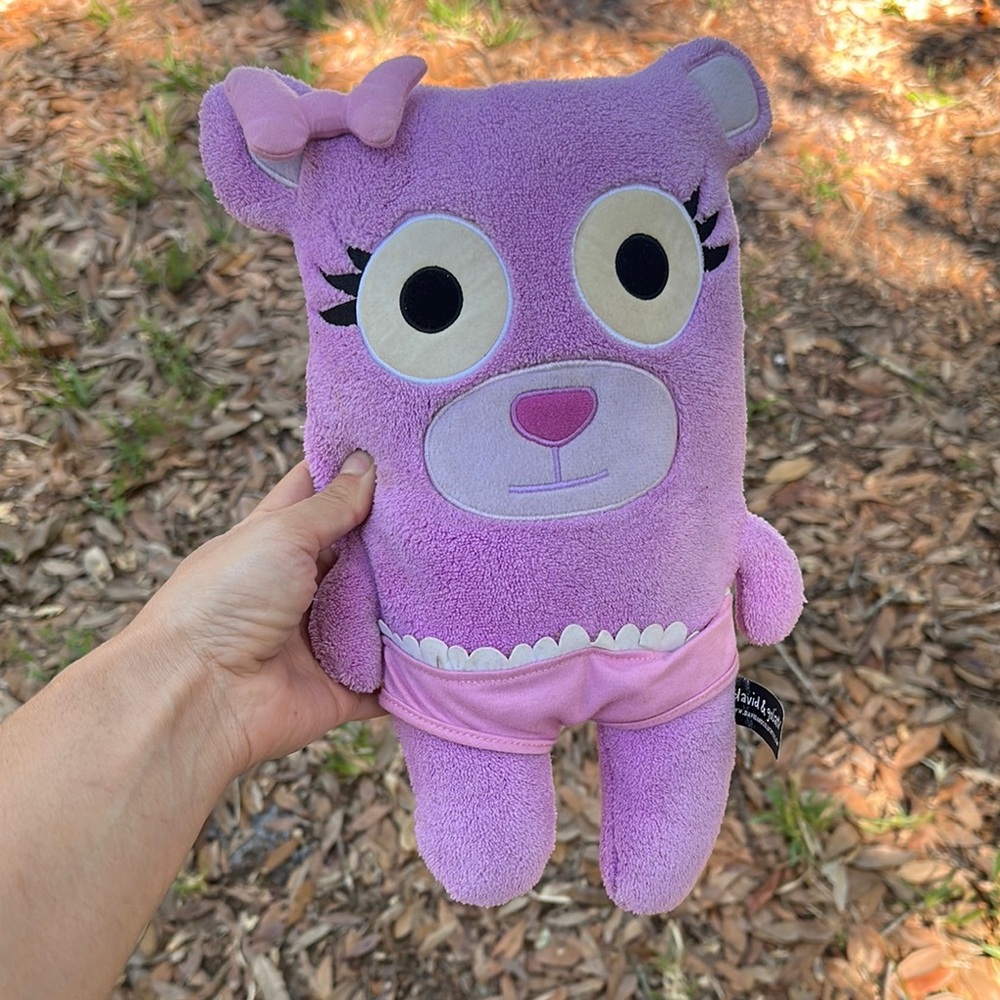 Purple Plush Bear with Bow